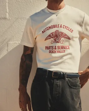 Parts & Service ??50s T-Shirt - Off White,Men Tops