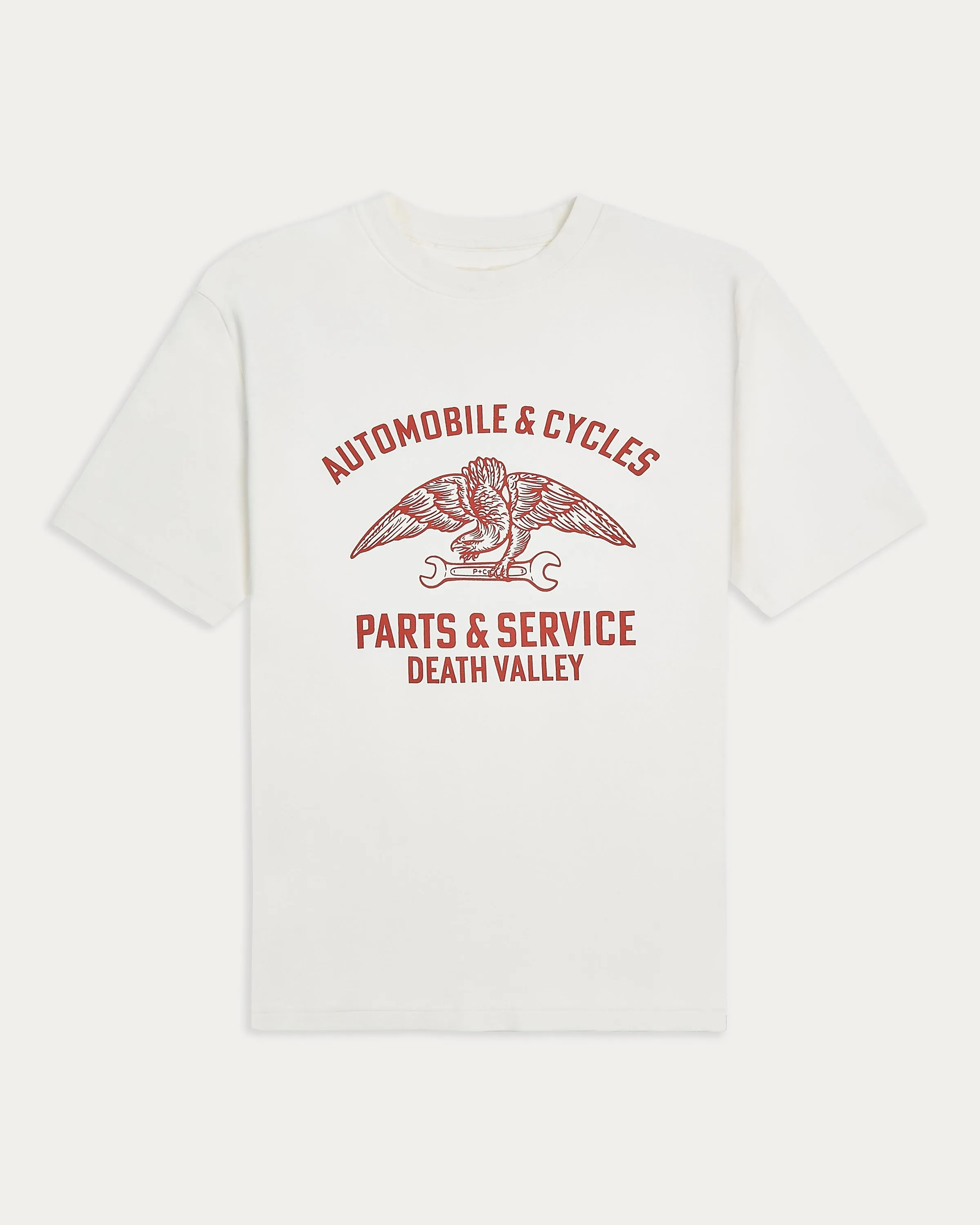 Parts & Service ??50s T-Shirt - Off White,Men Tops