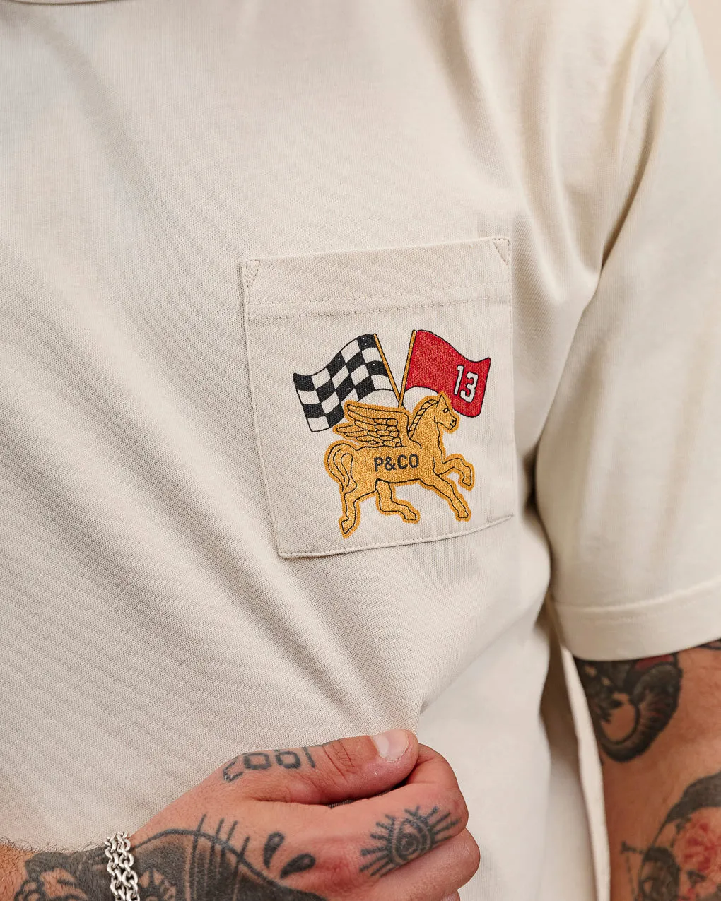 Parts & Service Boxy T-shirt - Bone,Men Tops