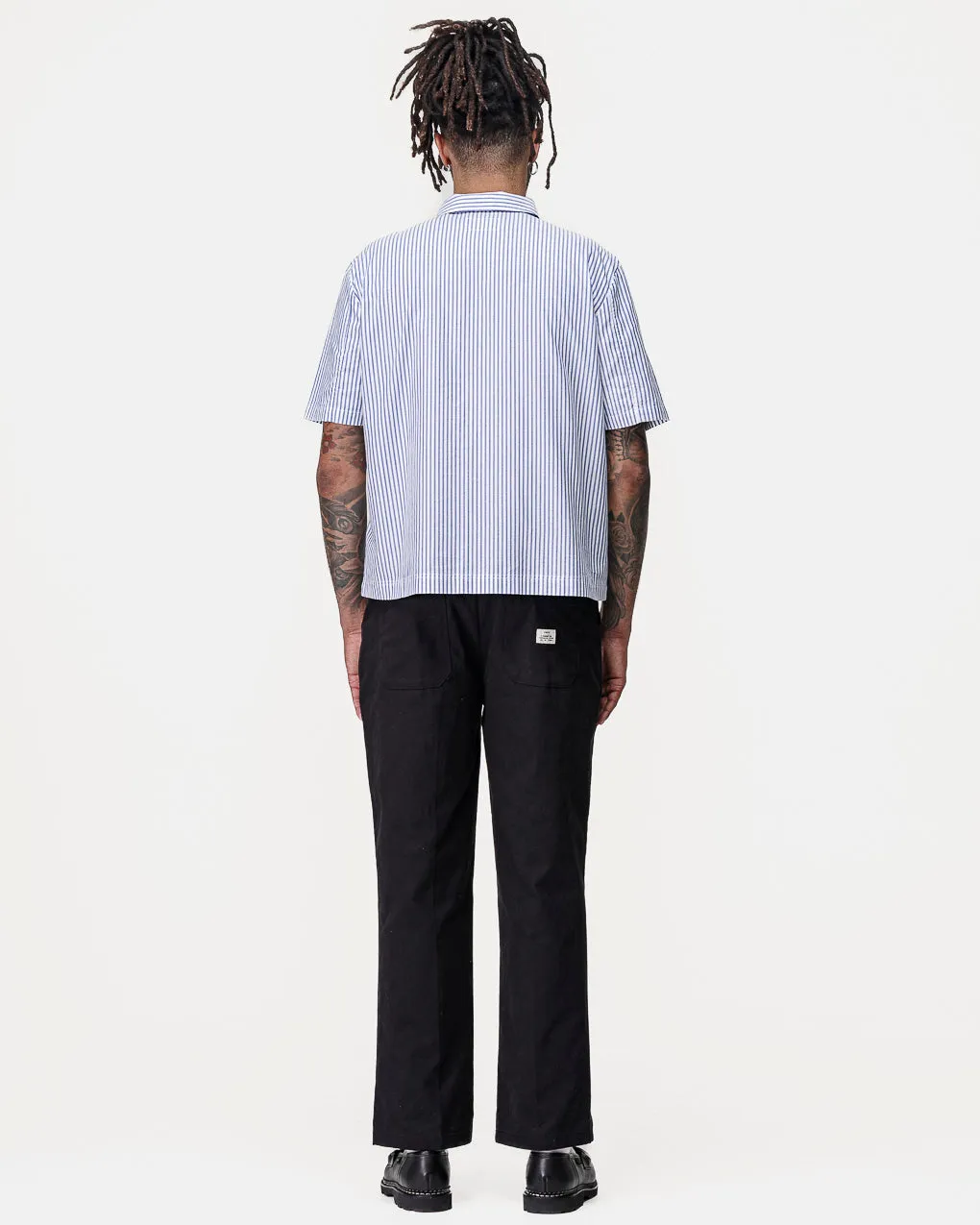 Parts & Service Half Zip Work Shirt - Hickory Stripe,Men Tops