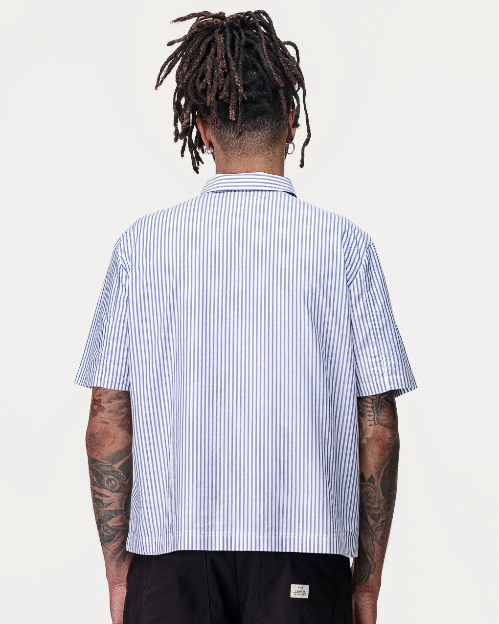 Parts & Service Half Zip Work Shirt - Hickory Stripe,Men Tops