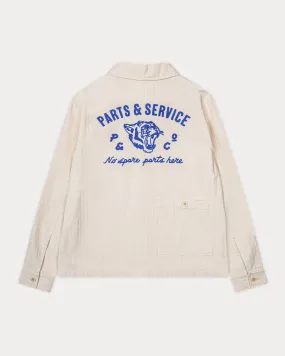 Parts & Service Work Overshirt - Ecru,Men Tops