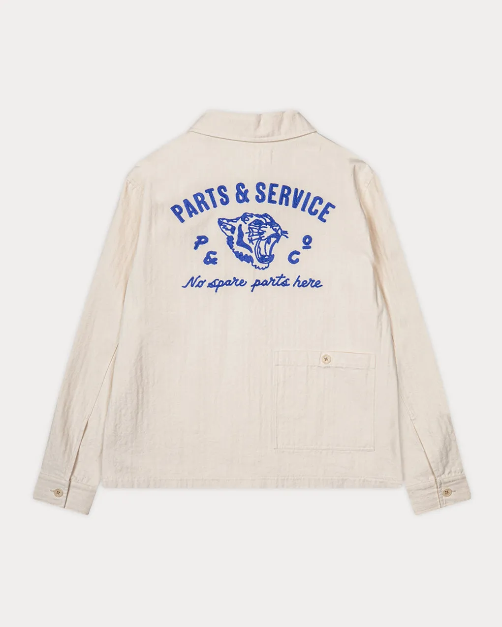 Parts & Service Work Overshirt - Ecru,Men Tops