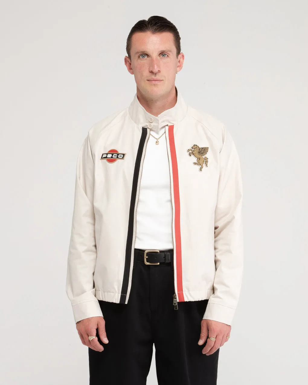 Pegasus Harrington Jacket - Ecru,Men Tops