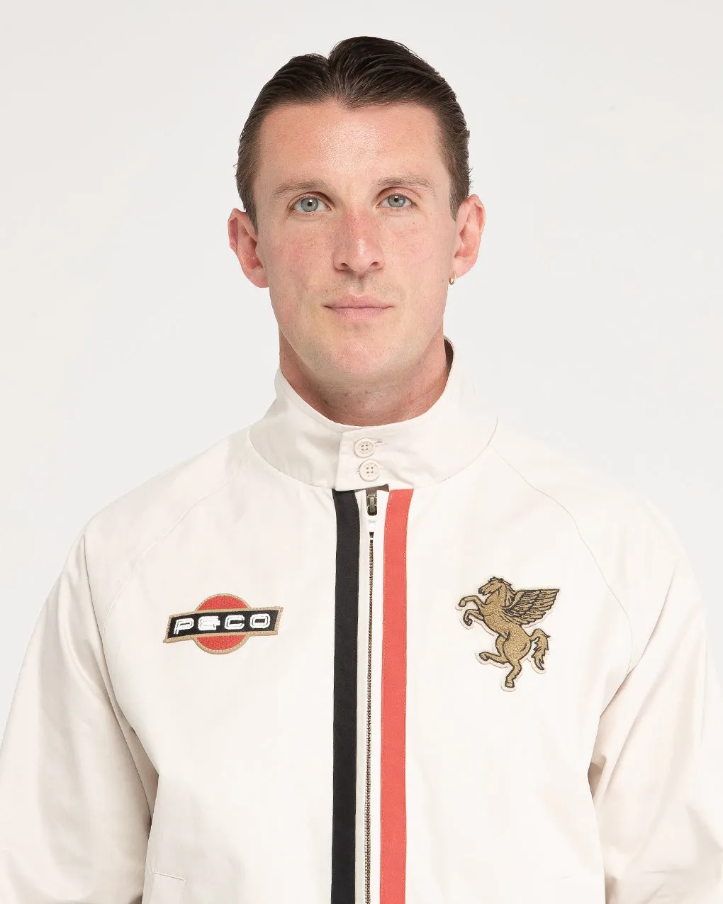 Pegasus Harrington Jacket - Ecru,Men Tops
