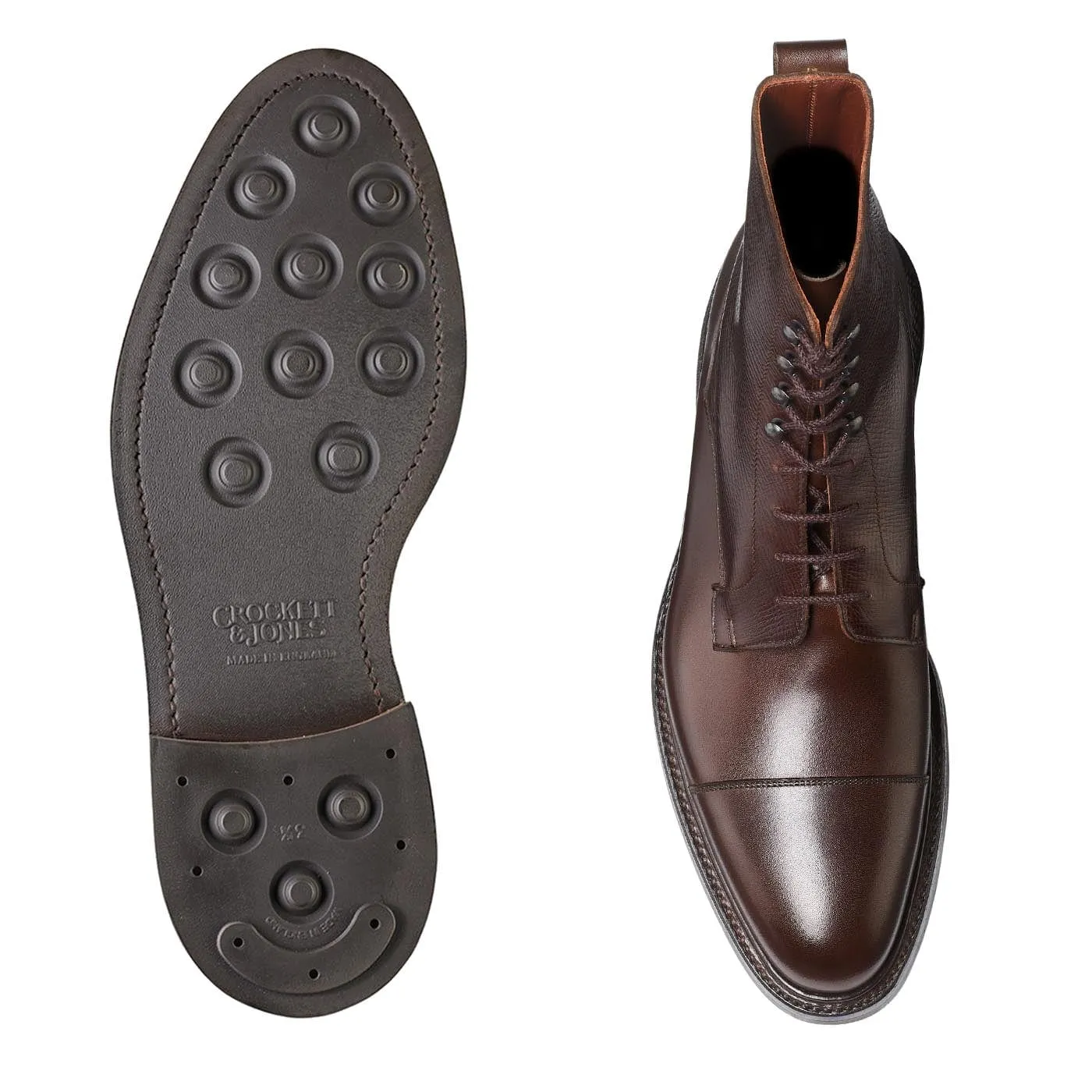 Perth Coffee Antique Calf & Dark Brown Willow Grain,Men Footwear