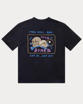 Pool Hall T-Shirt - Washed Black,Men Tops