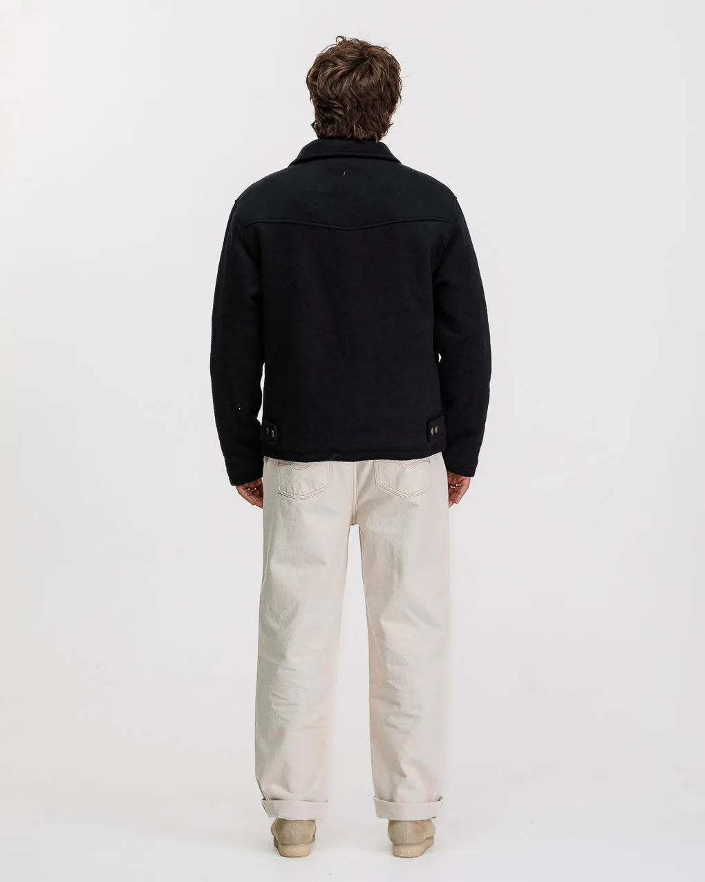 Racing Team Wool Sports Jacket - Navy,Men Tops