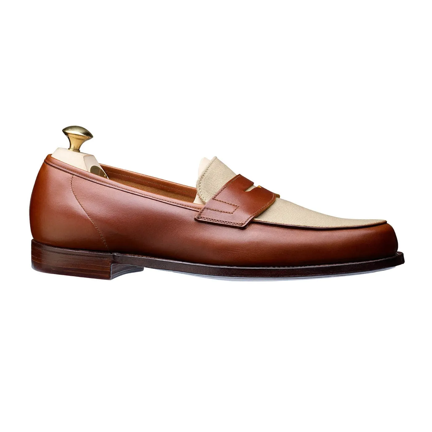 Richmond 2 Tan Burnished Calf & Stone Canvas,Men Footwear
