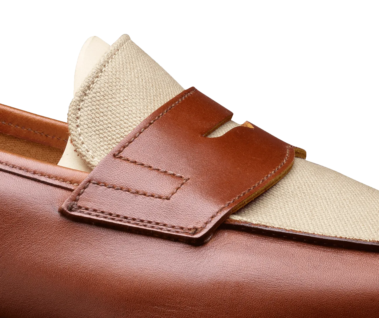 Richmond 2 Tan Burnished Calf & Stone Canvas,Men Footwear