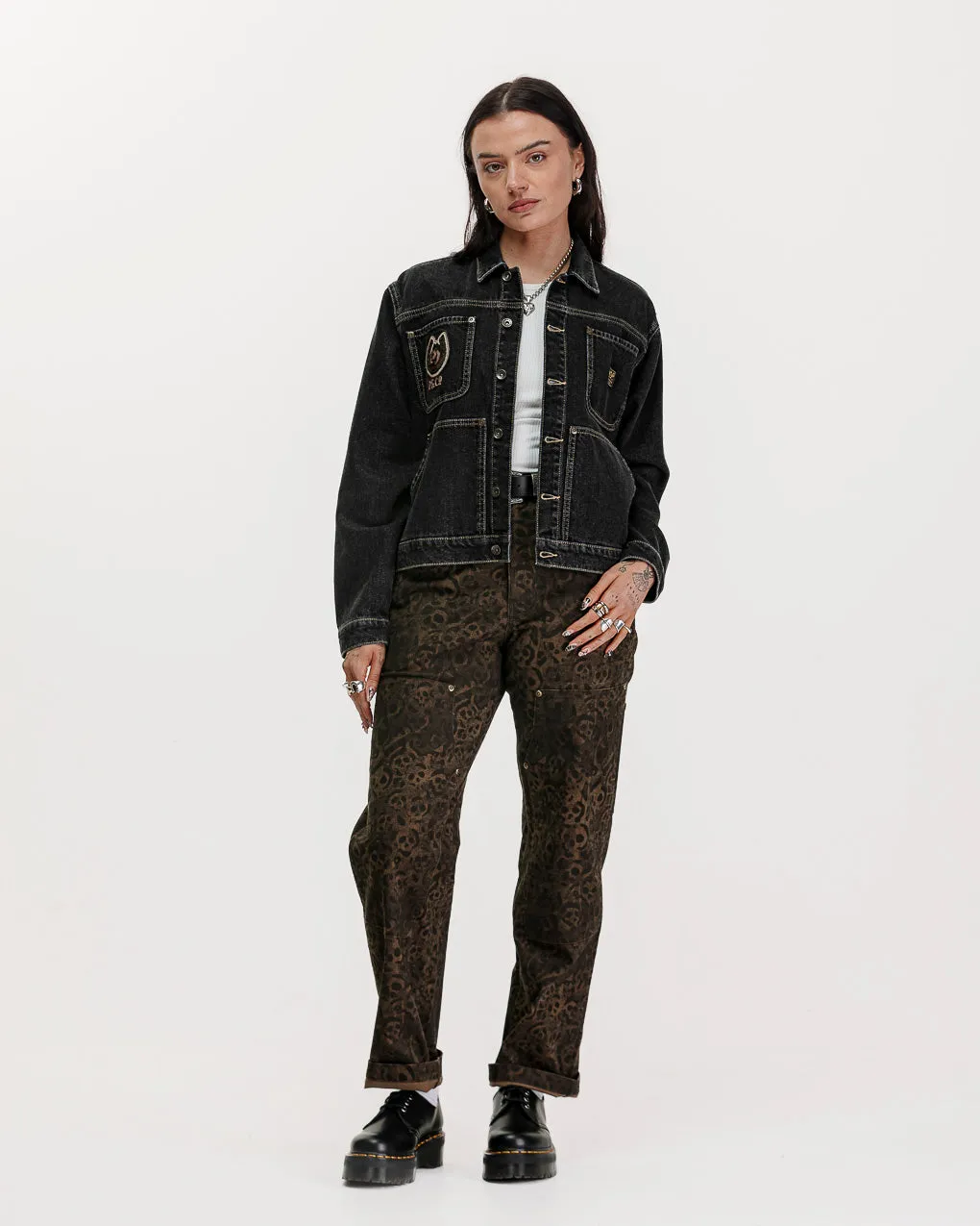 Rodeo Carpenter Jacket - Washed Black,Women Tops