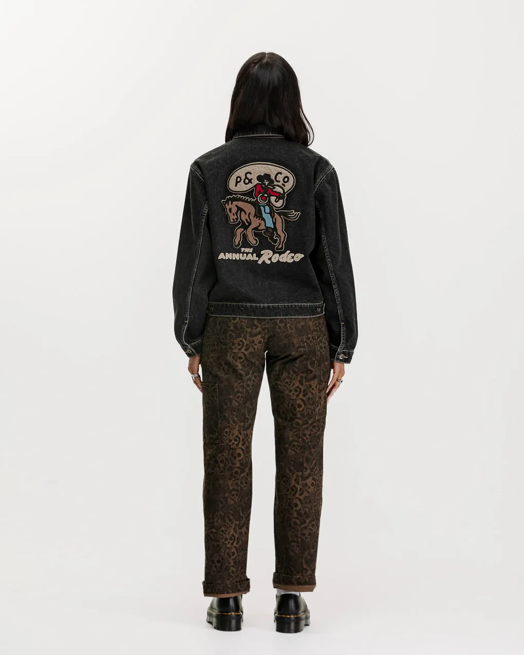 Rodeo Carpenter Jacket - Washed Black,Women Tops