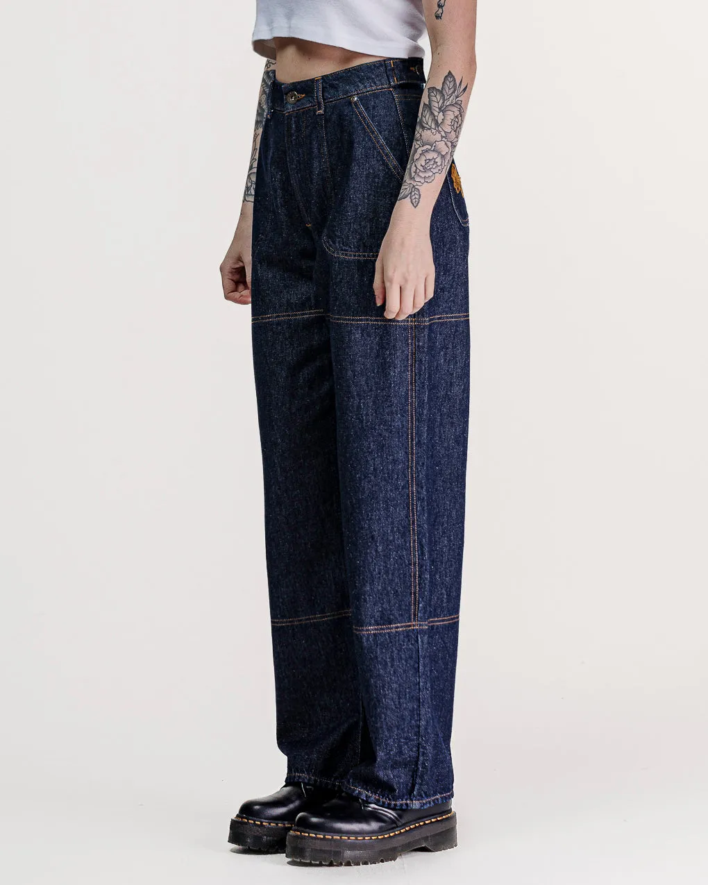 Rosa High Waisted Jean - Indigo Denim,Women Tops