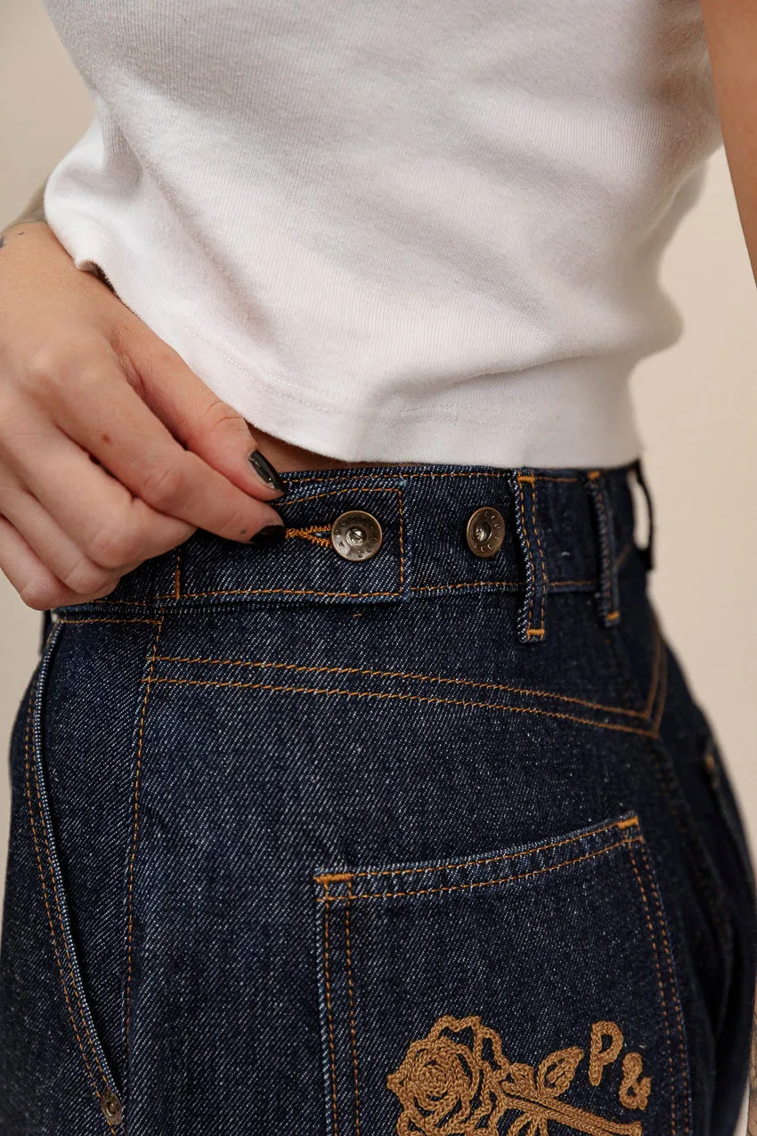 Rosa High Waisted Jean - Indigo Denim,Women Tops