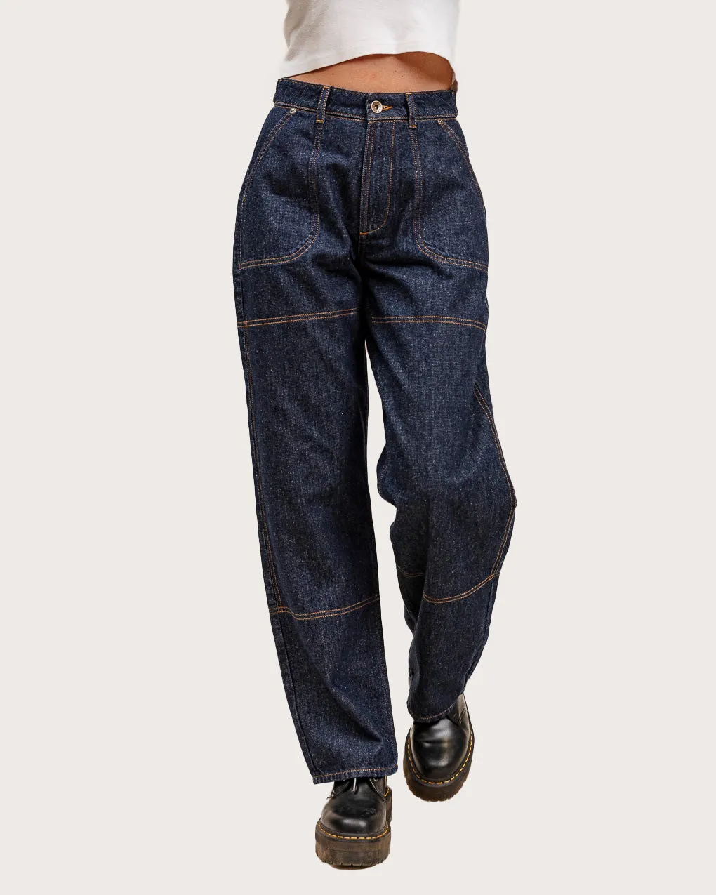 Rosa High Waisted Jean - Indigo Denim,Women Tops