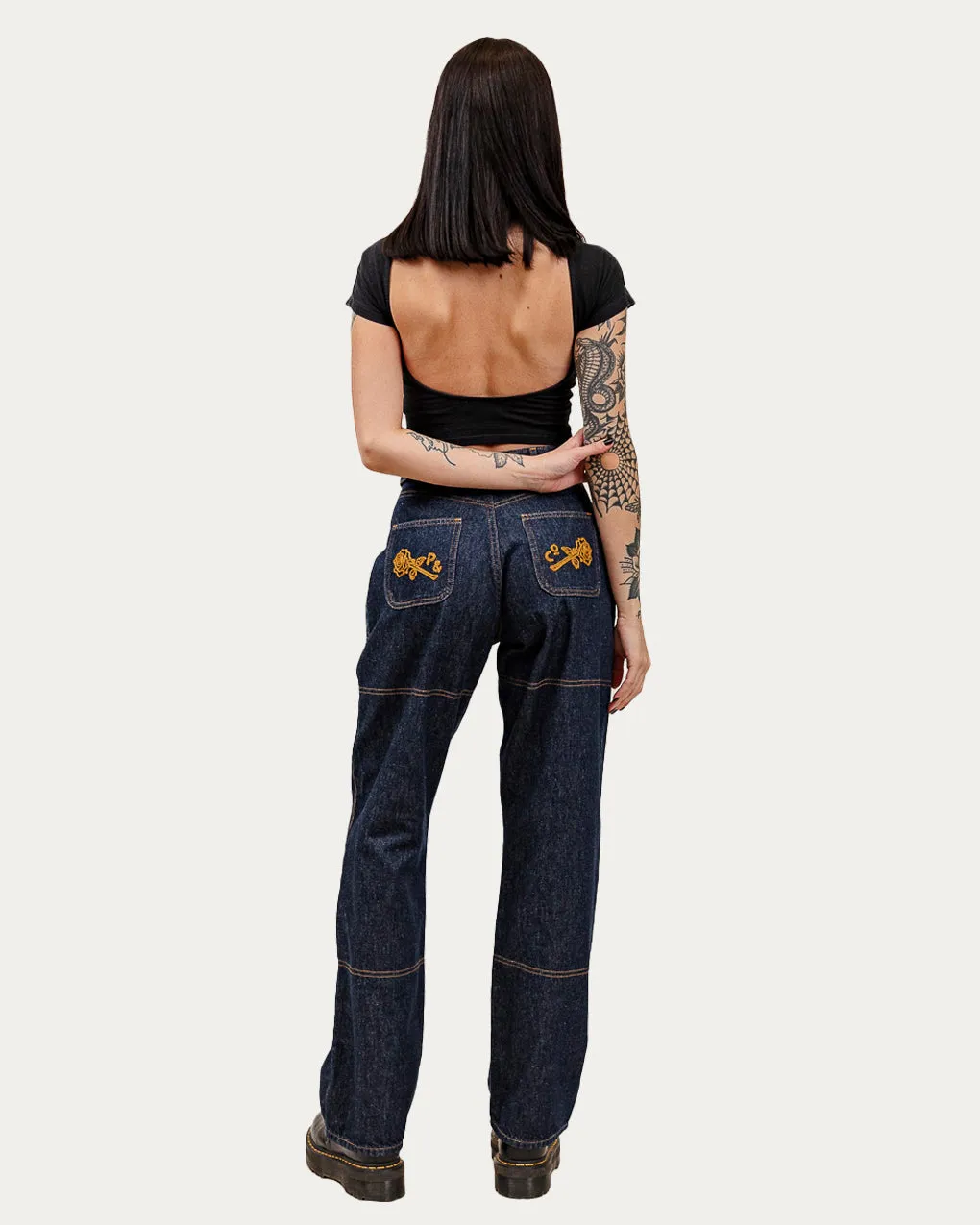 Rosa High Waisted Jean - Indigo Denim,Women Tops
