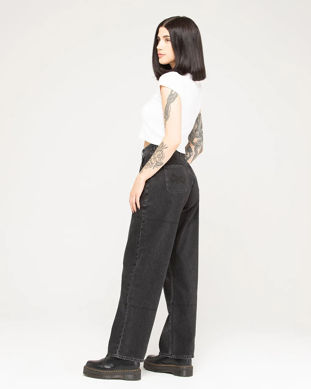 Rosa High Waisted Jean - Washed Black,Women Tops