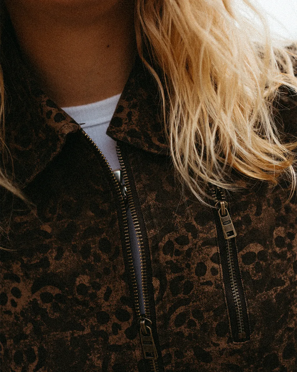 Rosette Turner Jacket - Leopard Print,Women Tops