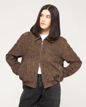 Rosette Turner Jacket - Leopard Print,Women Tops