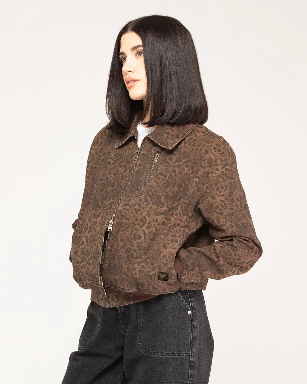 Rosette Turner Jacket - Leopard Print,Women Tops