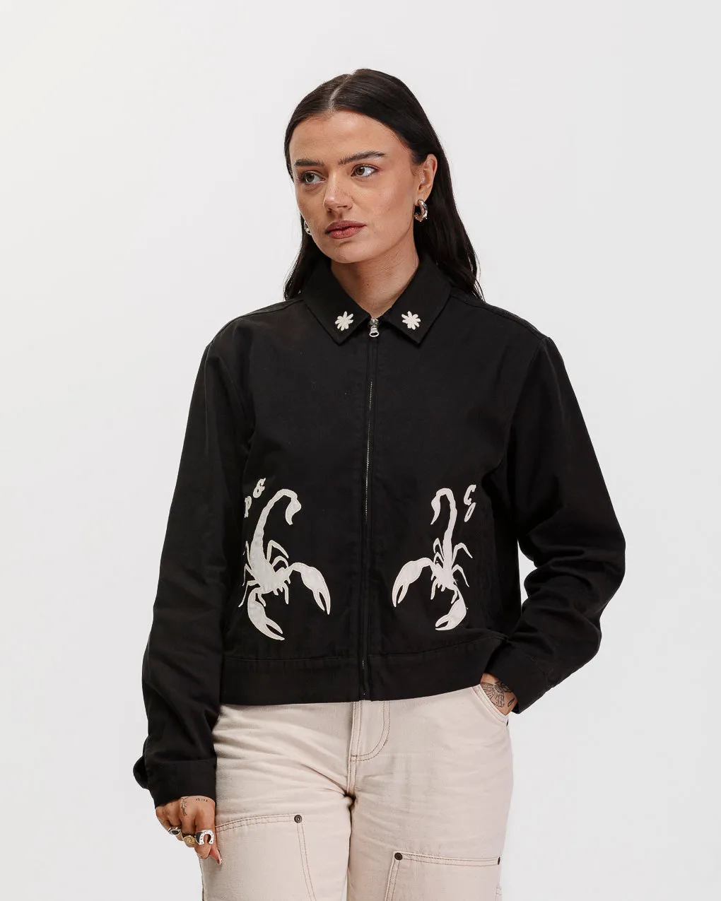 Scorpio Station Jacket - Washed Black,Women Tops