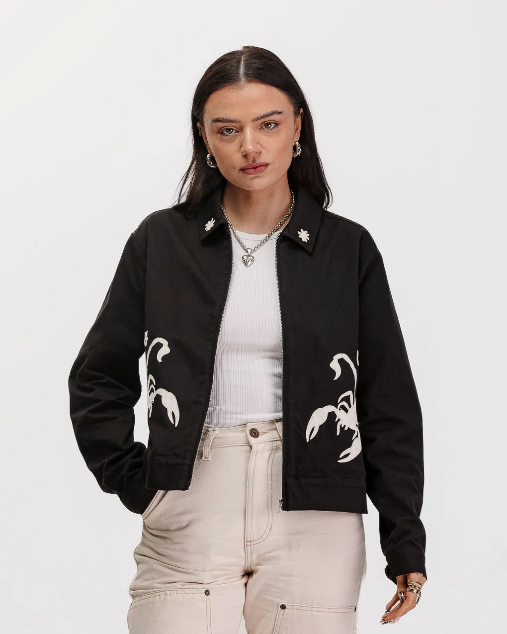 Scorpio Station Jacket - Washed Black,Women Tops