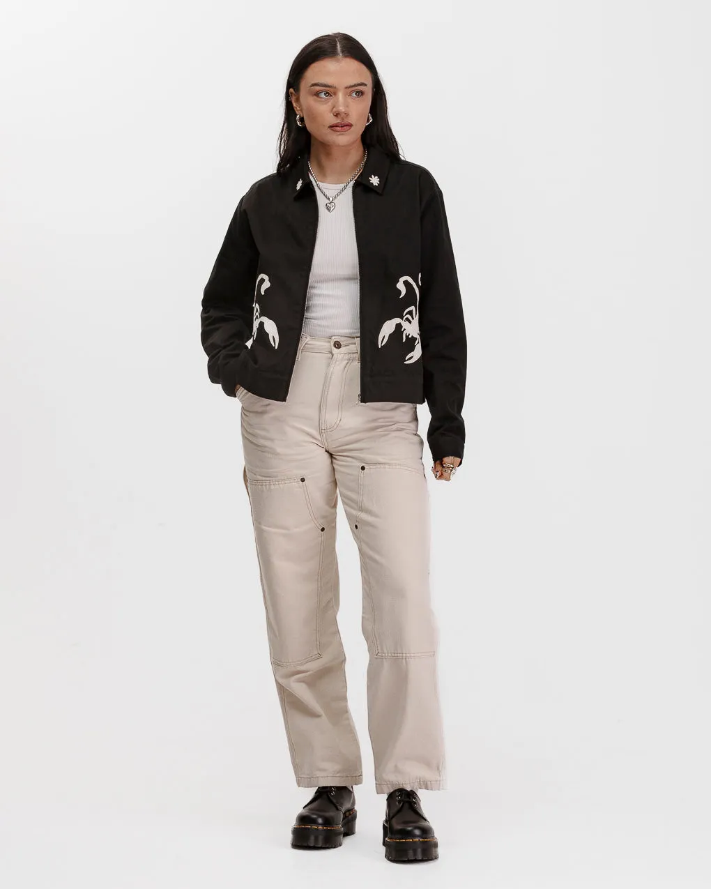 Scorpio Station Jacket - Washed Black,Women Tops