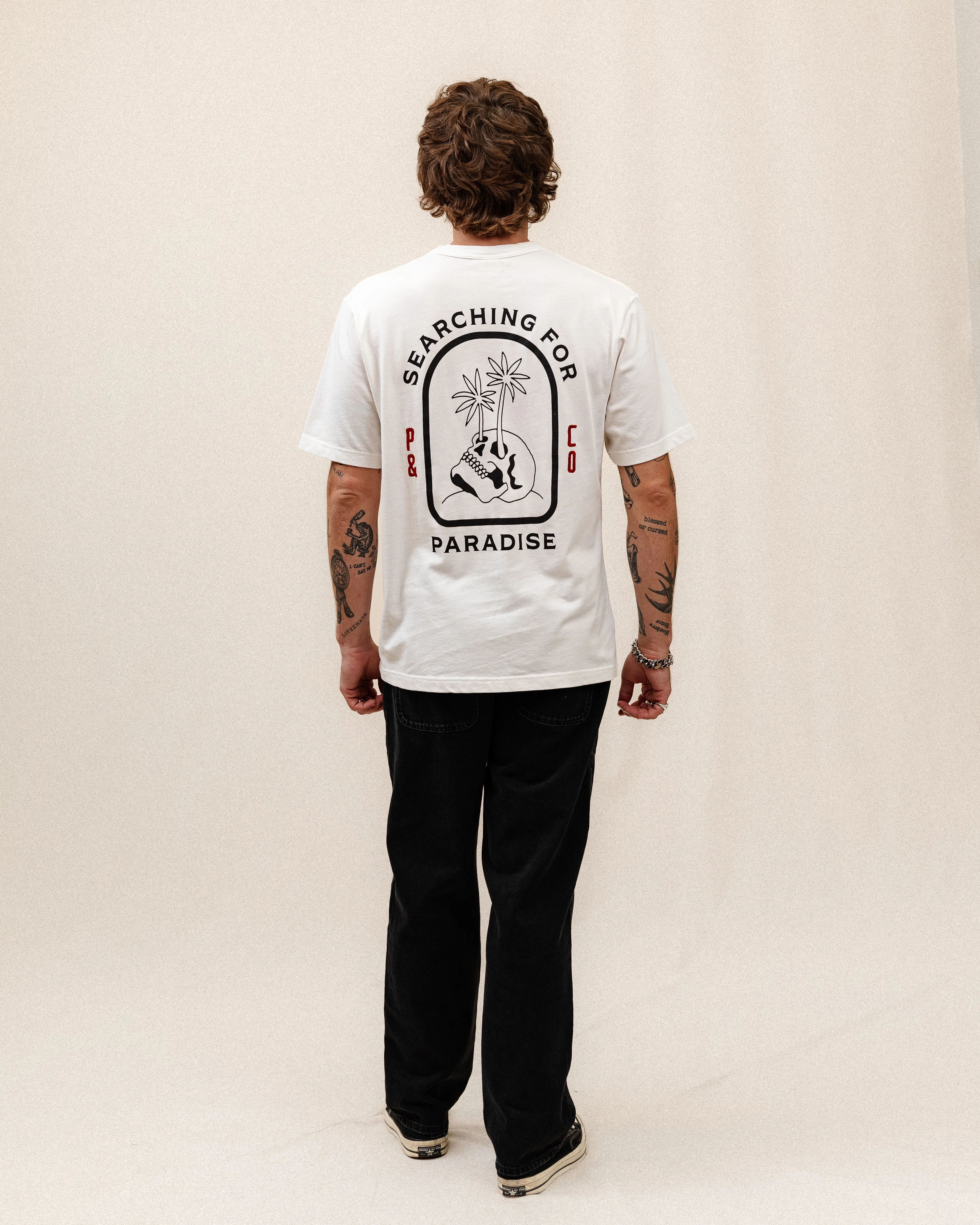 Searching For Paradise T-Shirt - Off White,Men Tops