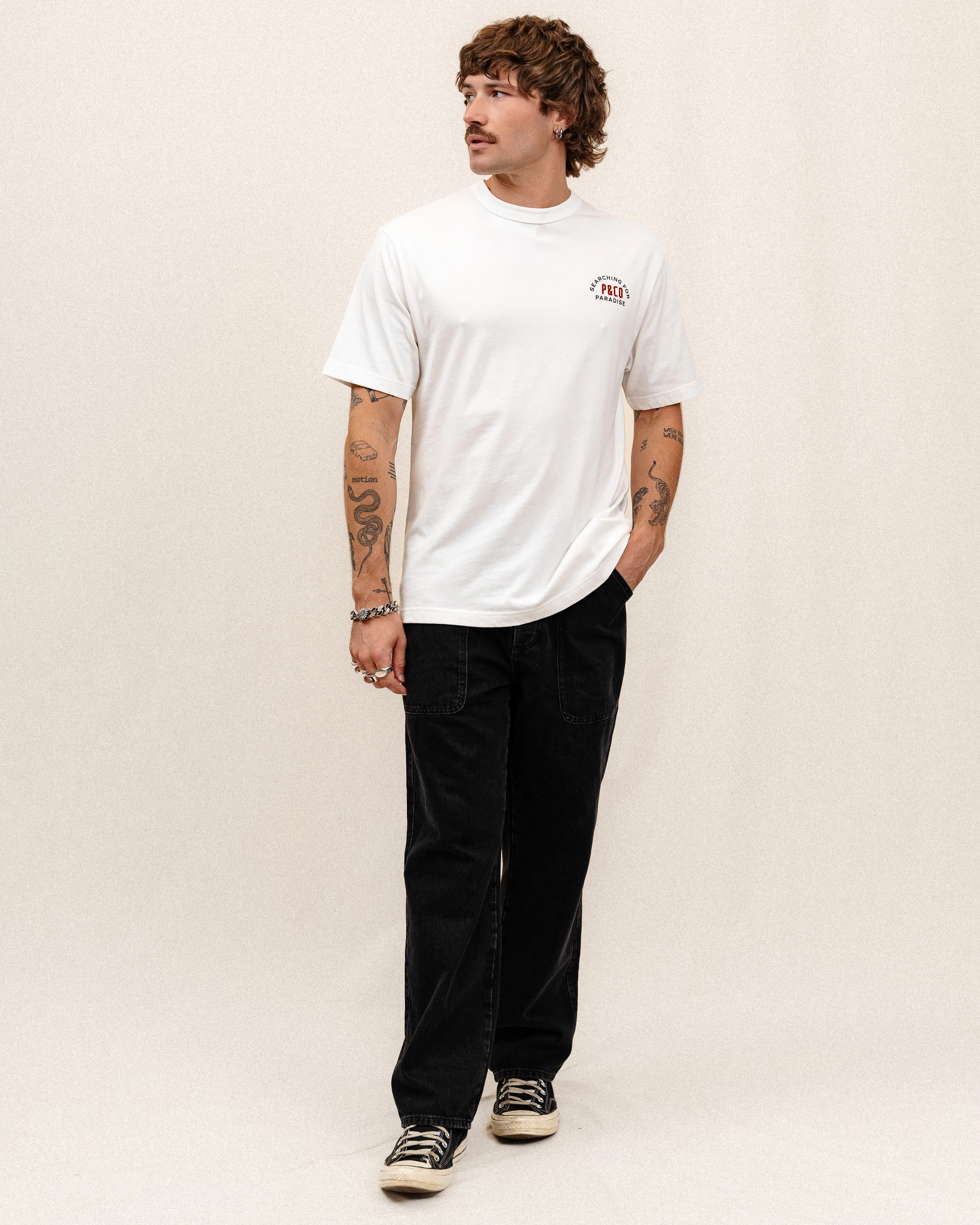 Searching For Paradise T-Shirt - Off White,Men Tops