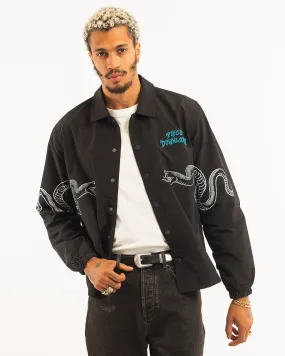 Serpent Download Coach Jacket - Washed Black,Men Tops