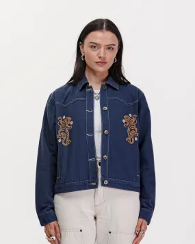 Shangri La Shop Jacket - Navy,Women Tops