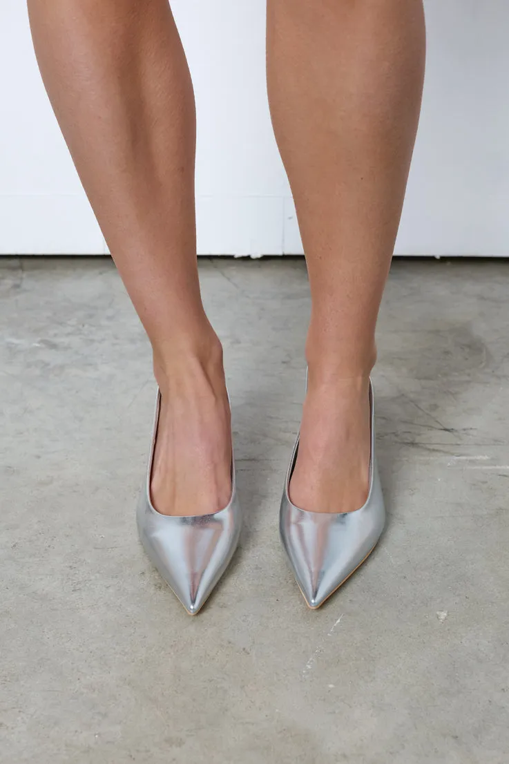 Silver Screen Heels,Women Footwear