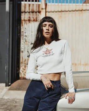 Since Day One Waffle Henley - Off White,Women Tops