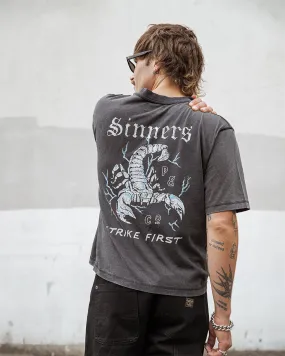 Sinners Boxy T-Shirt - Acid Wash,Men Tops