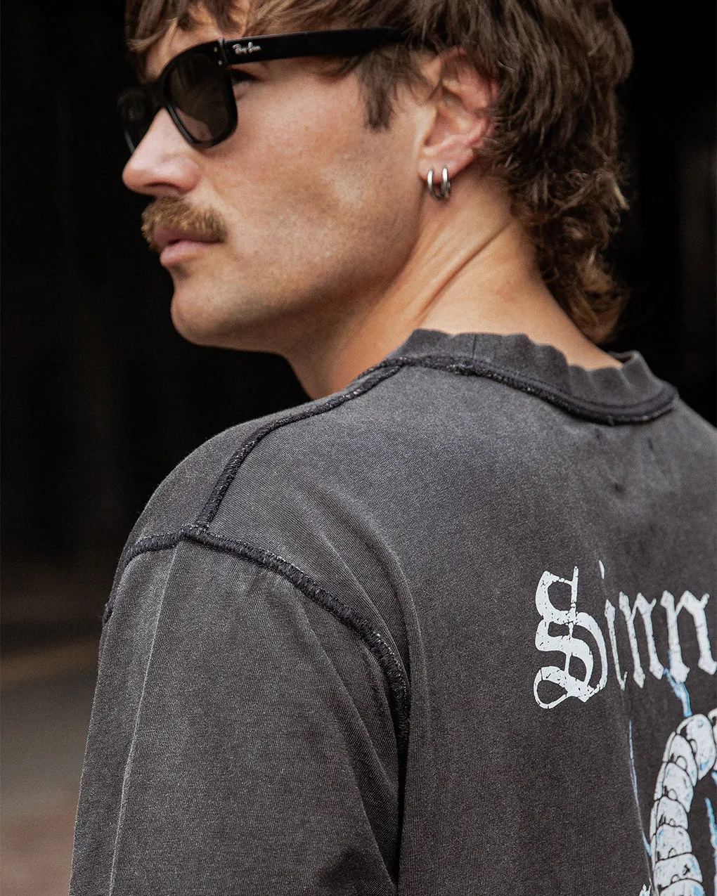 Sinners Boxy T-Shirt - Acid Wash,Men Tops