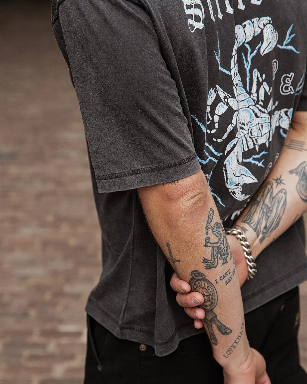 Sinners Boxy T-Shirt - Acid Wash,Men Tops