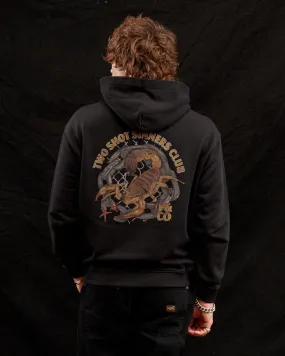 Sinners Club Hoodie - Washed Black,Men Tops