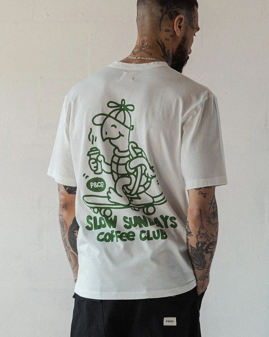 Slow Sundays T-Shirt - Off White,Men Tops