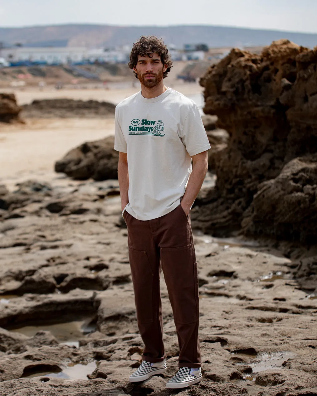 Slow Sundays Vol. 2 T-Shirt - Bone,Men Tops