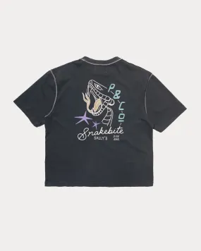 Snakebite Sally's Boxy T-Shirt - Acid Wash,Men Tops