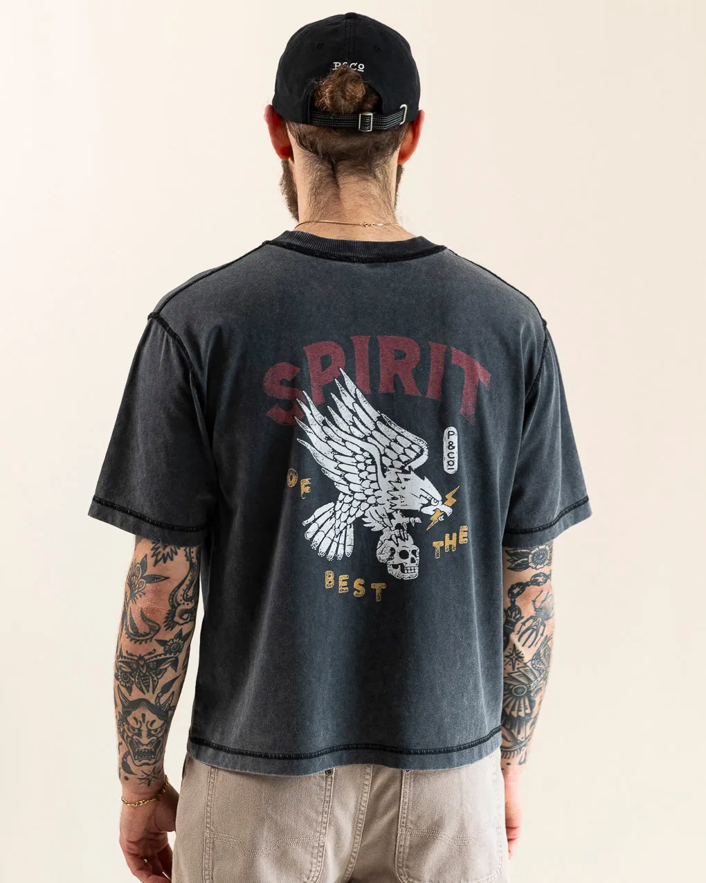 Spirit Boxy T-shirt - Acid Wash,Men Tops
