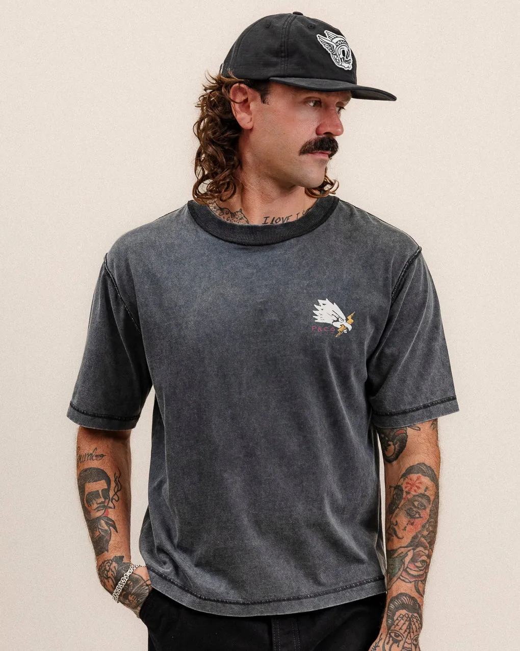 Spirit Boxy T-shirt - Acid Wash,Men Tops