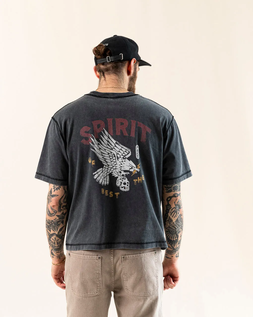 Spirit Boxy T-shirt - Acid Wash,Men Tops