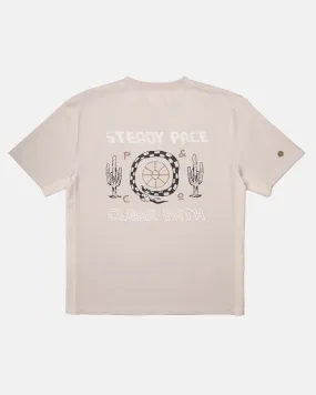 Steady Pace Trail T-Shirt?- Bone,Men Tops