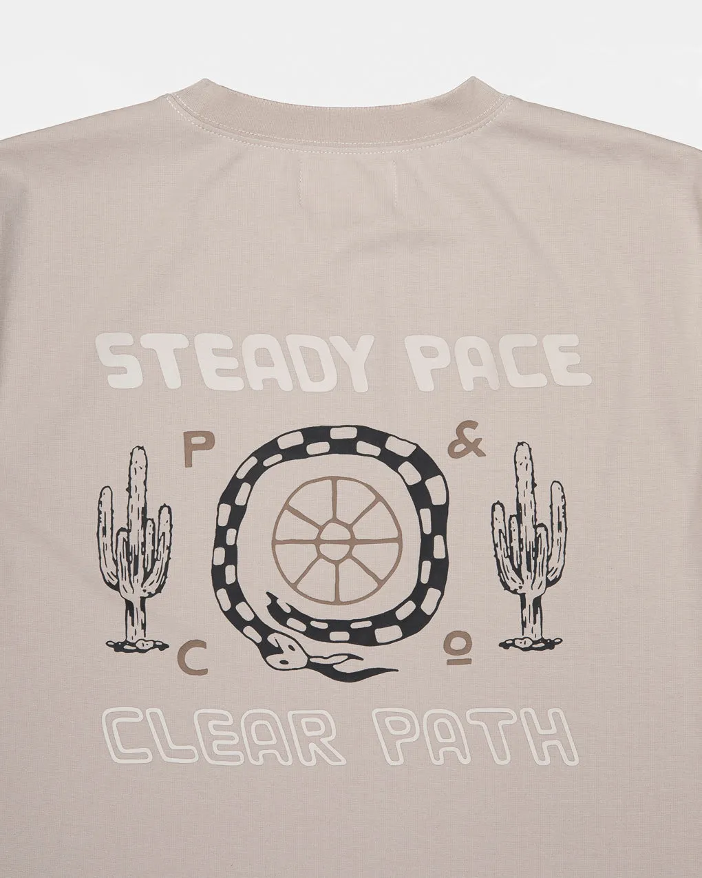 Steady Pace Trail T-Shirt?- Bone,Men Tops
