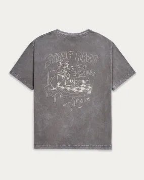 Stray Rats Boxy T-Shirt - Washed Grey,Men Tops