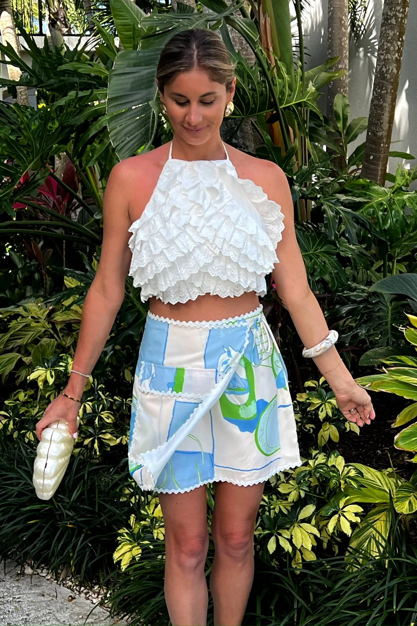Summer Blues Skirt,Women Bottoms