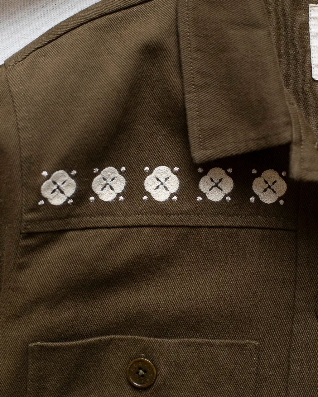 Sunset Work Overshirt - Olive,Women Tops