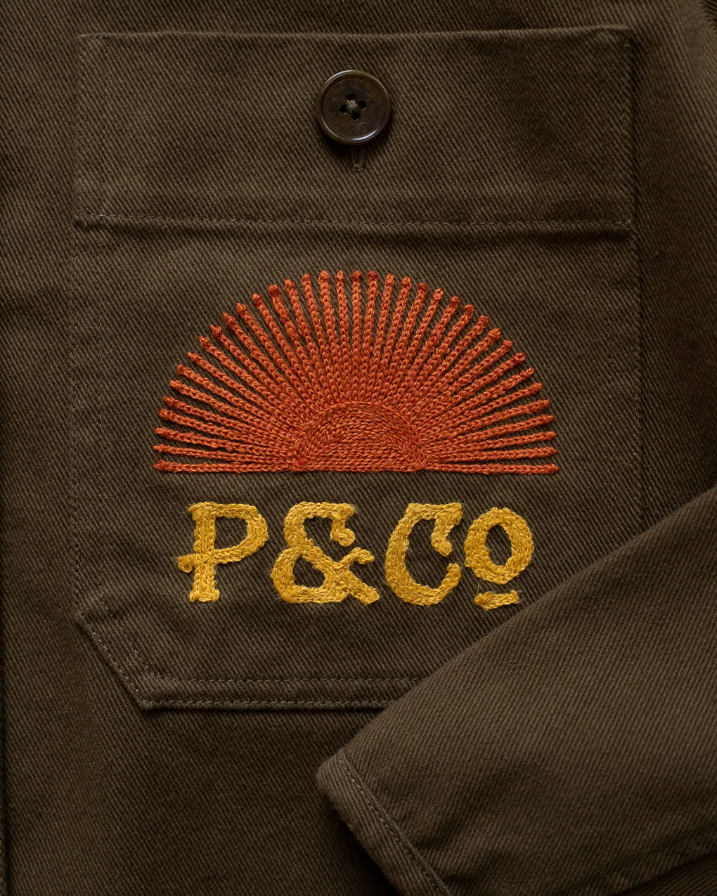 Sunset Work Overshirt - Olive,Women Tops