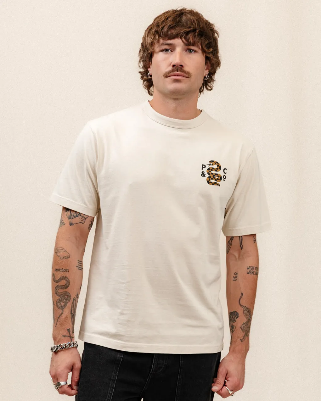 Til Next Time T-Shirt - Bone,Men Tops